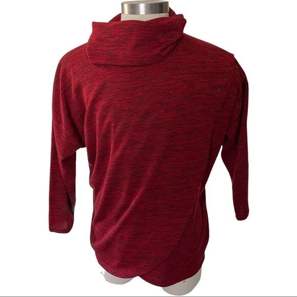 Nally & Millie Red Black Melange Cowl Neck Wrap XL - Picture 1 of 11